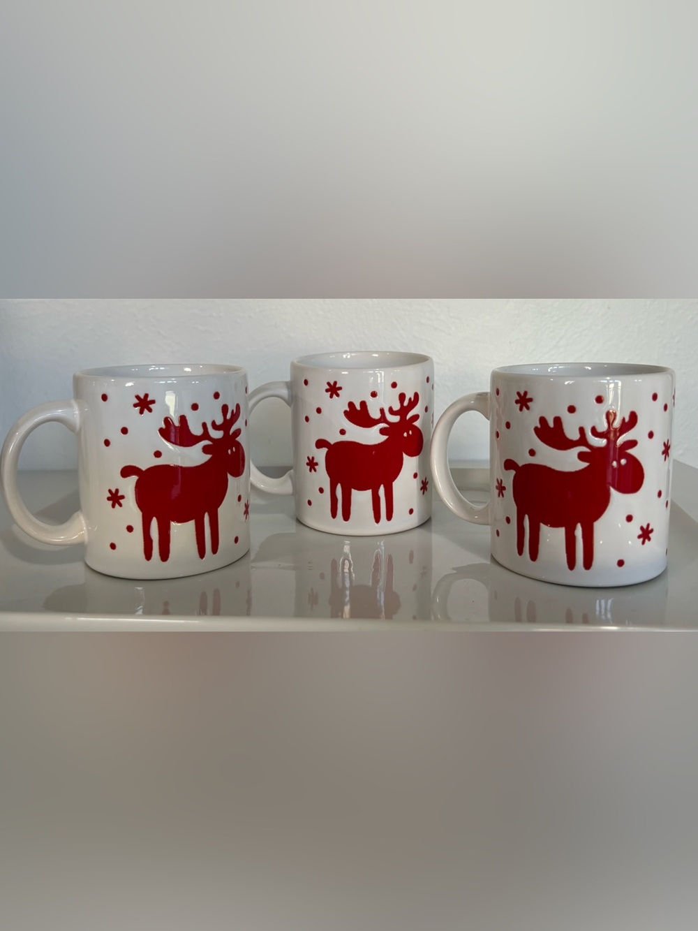 Rare Vintage Waechtersbach Germany
Willie Reindeer Christmas Mugs - Set of 3